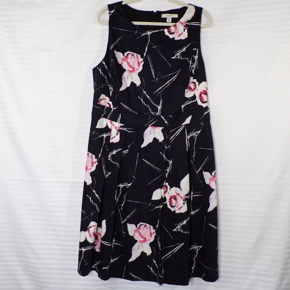Sejour Sleeveless Floral Dress, Sz 18W